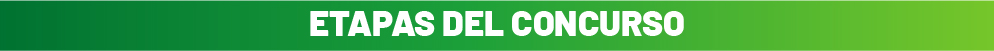 Etapas del concurso