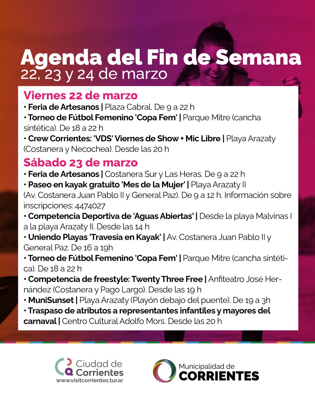 Fin de semana con paseos en kayak, feria K- Animé, freestyle y música ...