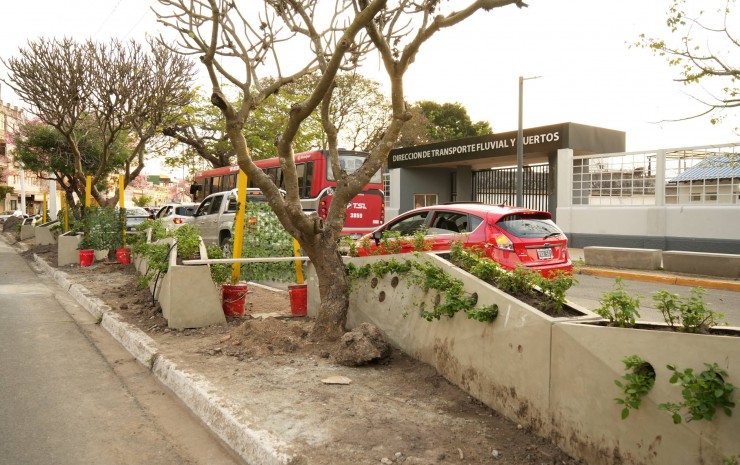 Costanera: la obra frente al Puerto busca ordenar el tránsito y reforzar la seguridad vial