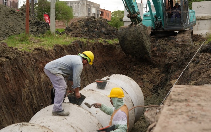  El Municipio ejecuta nuevas obras pluviales y fortalece el sistema de escurrimiento del San Antonio y San Roque
