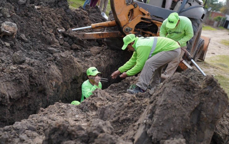 Con 676 metros de red y 50 nuevas conexiones, se expande el programa municipal Cloaca Social